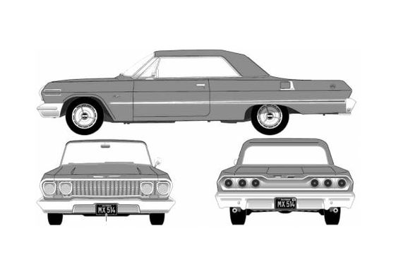 Download drawing Chevrolet Impala SS 2 Door Hardtop Coupe